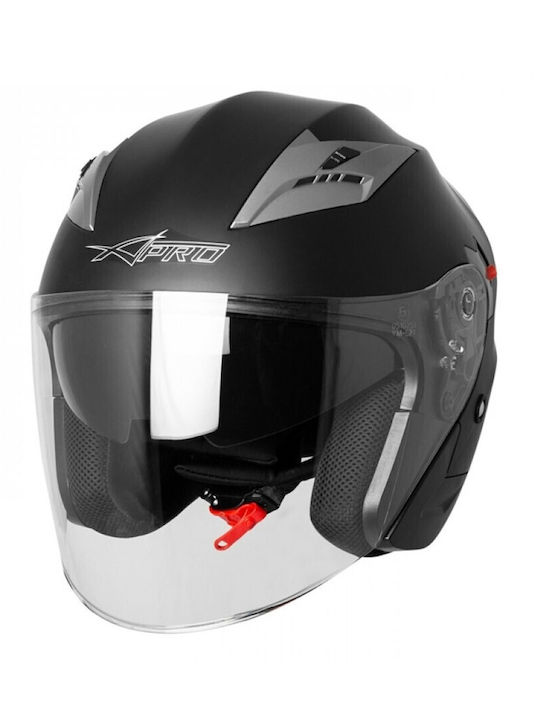 A-Pro Kinetic Black Matt Κράνος Μηχανής Jet ECE...