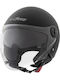 Traffic Black Matt Motorradhelm Jet ECE 22.05 mit Sonnenblende