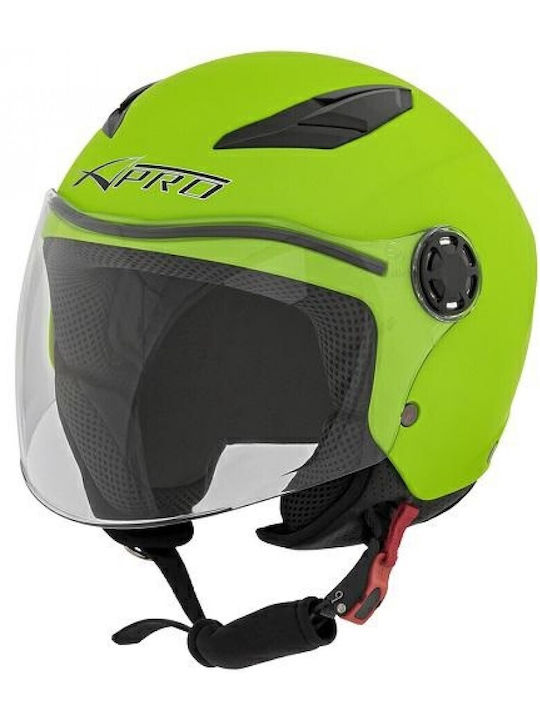Bikestar Kind Matt Grün Kinder Motorradhelm Jet ECE 22.06