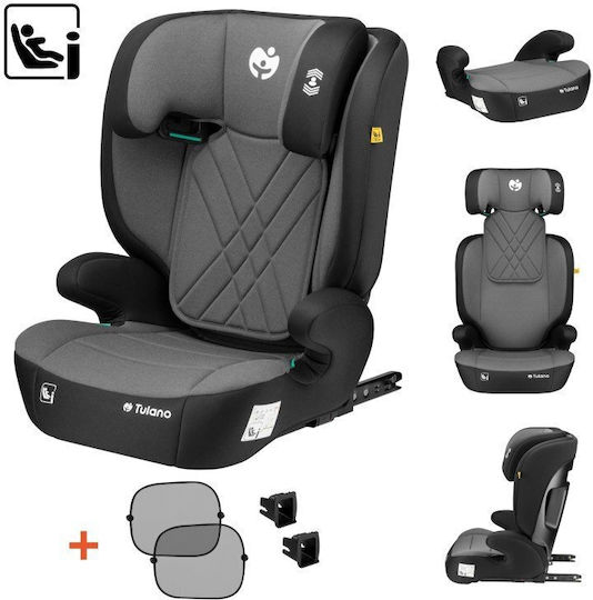 Tulano Joy 45 Столче за кола Бустер i-Size с Isofix Сив