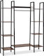Costway Βάση Γλάστρας Ξύλινη Καφέ 141x120x29.5εκ.
