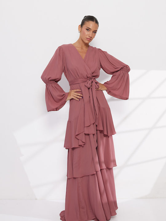 Rochie Maxi De Vară Pentru Nuntă / Botez Roz