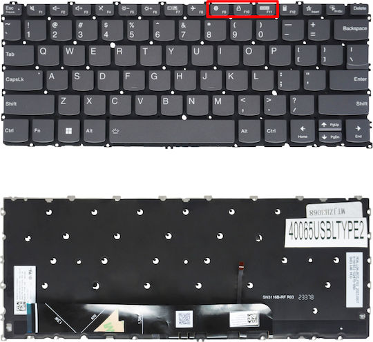 Tastatură Laptop Keyboard Lenovo Yoga 6 13alc7 82ud Yoga 6 13abr8 83b2 5cb1h24602 Pt3sb-us Sn21e711304 V213120bs1-us Sn21g94794 Us Fără Cadru Retroiluminat Gri Cod.40065usbltype2