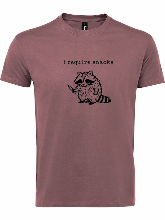 T-shirt Унисекс I Require Snacks Cute Angry Rac...
