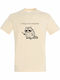 T-shirt Unisex " I Require Snacks Cute Angry Raccoon " Cream