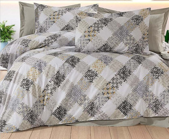 MayHome Σετ Κουβερλί Μονό Βαμβακερό Γεωμετρικό 160x240cm