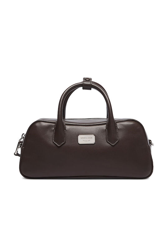 Emporio Armani Leather Women's Satchel Bag Brown