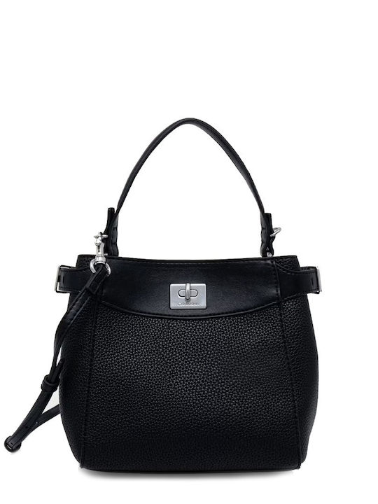 Mix Media Women's Crossbody Bag Black