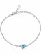 Prince Silvero Women's Bracelet with Heart Design in Silver