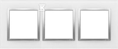 Simon 54 Nature 3x Glass Frame Silver Perla Drn3/69