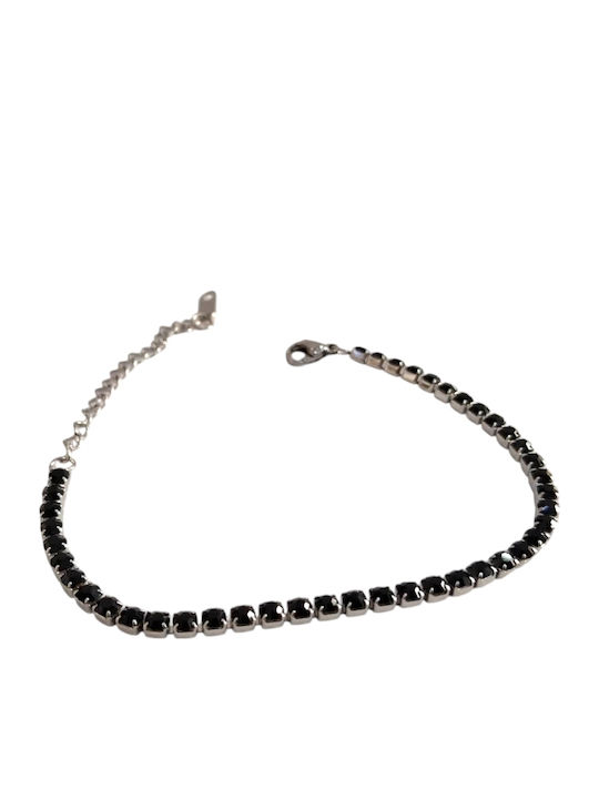Kalliopi Silver Γυναικείο Βραχιόλι Ριβιέρα από Ατσάλι 23cm