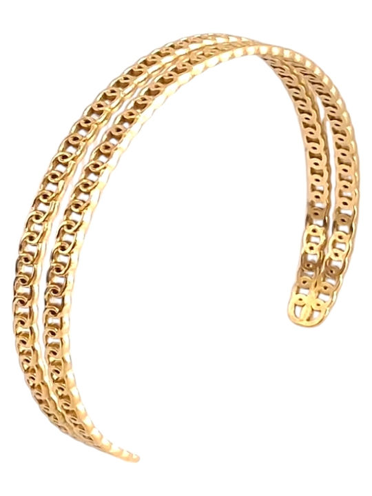 Kalliopi Silver Γυναικείο Βραχιόλι Αλυσίδα από Ατσάλι Επιχρυσωμένο