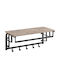 Vasagle Wandhalterung Metall 5 Haken Graue 66x30x27cm