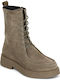 Leather Women's Ankle Boots Brown