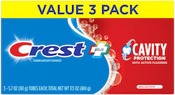 Crest Cavity Protection Regular Paste Pastă de dinți împotriva Cariilor dentare 3x161gr Crest Cavity Protection Regular Paste Pastă de dinți împotriva Cariilor dentare 3x161gr