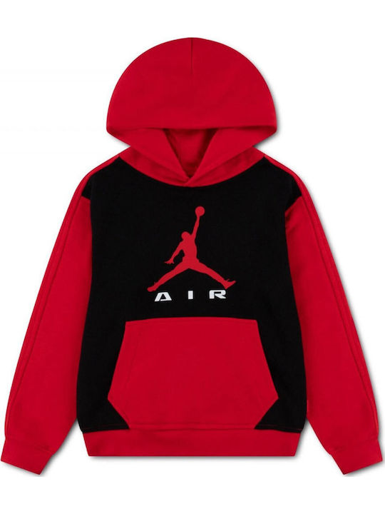 Kinder-Sweatshirt mit Kapuze Schwarz Rot Jordan