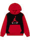Kinder-Sweatshirt mit Kapuze Schwarz Rot Jordan