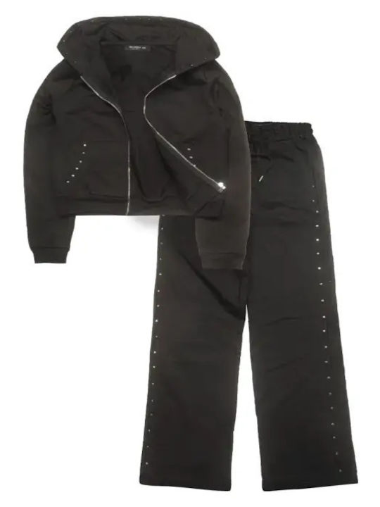 Kids Sweatpants Set With Jacket Black