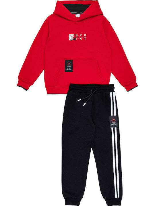 Kids Sweatpants Set With Top Red 2 Pieces