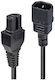 Lindy IEC C14 - IEC C15 Cable 1m Μαύρο