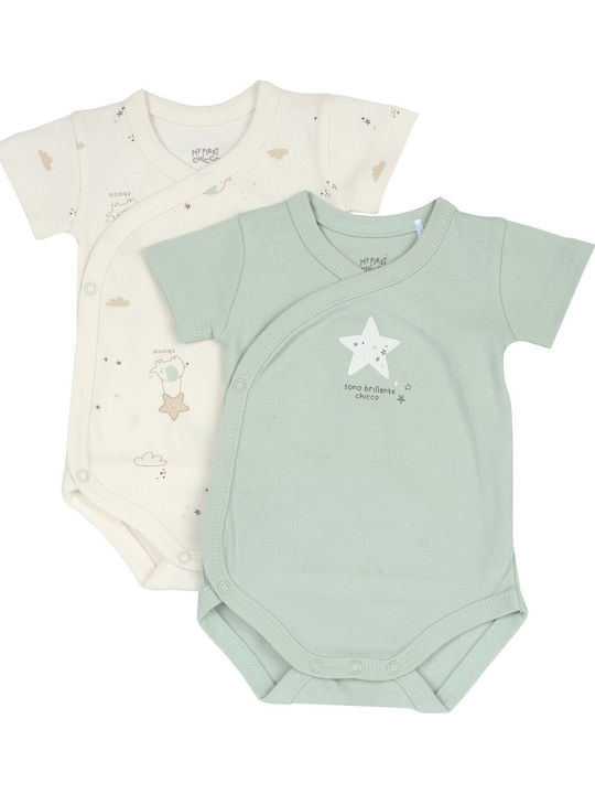 Chicco Set Onesies Green 2 Pieces 103250-051-9-12M