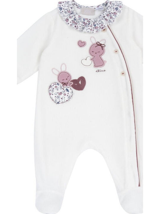 Chicco Body din catifea ecru