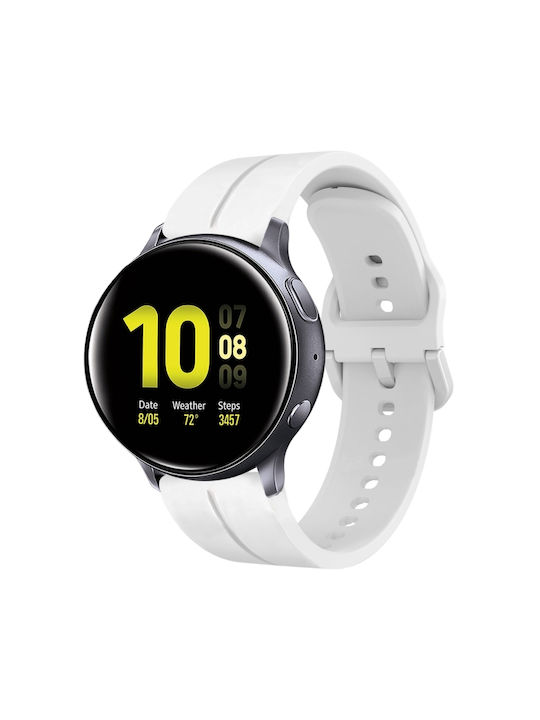 Samsung Galaxy Watch Active 2 44mm 20mm Loop Silikon Tragbare Bänder Weiß