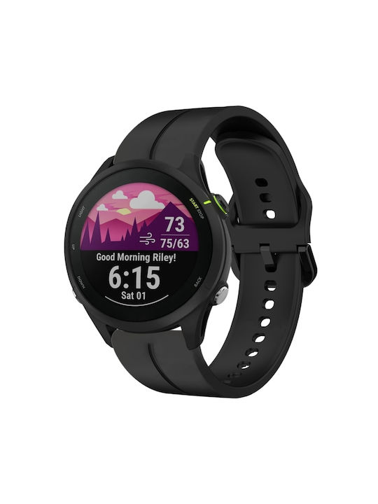 Garmin Forerunner 255 Music 22mm Loop Силиконова Каишка за Часовник Черна
