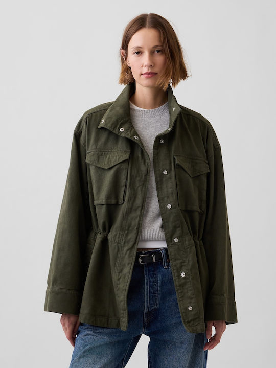 Дамско яке за Зима Black Moss Green