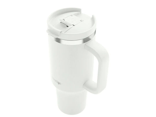 Contigo Handled Tumbler Thermos 1.2lt Salt White with Straw and Handle