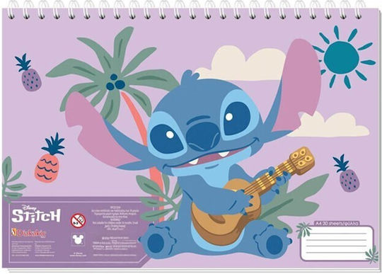 Lilo & Stitch Zeichenblöcke A4 30 Blätter Gitarre