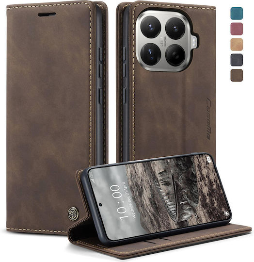 Caseme 013 Xiaomi 17t 5g Retro Leather Θήκη Βιβλίο Brown