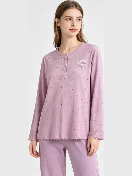 Goodnight Set de Pijamale de Vară pentru Femei Roz