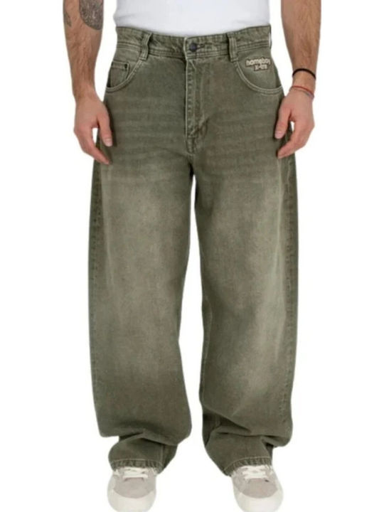 Homeboy X-tra Ανδρικό Παντελόνι Τζιν Baggy Khaki