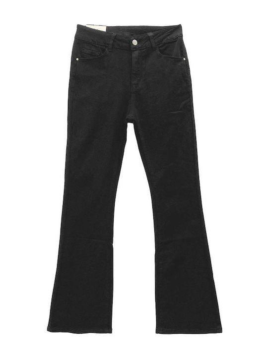 High Rise Women's Jean Pants Flared Black