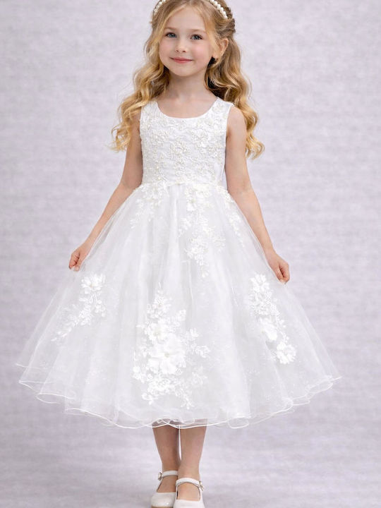 Girls Dress Tulle White