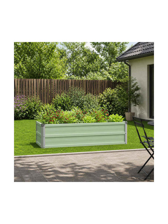 vidaXL Garden Metal Green Flower Pot 100x40x24cm