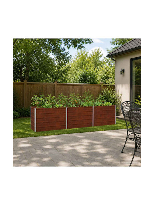 vidaXL Γλάστρα Μεταλλική Rusty 240x40x55εκ.