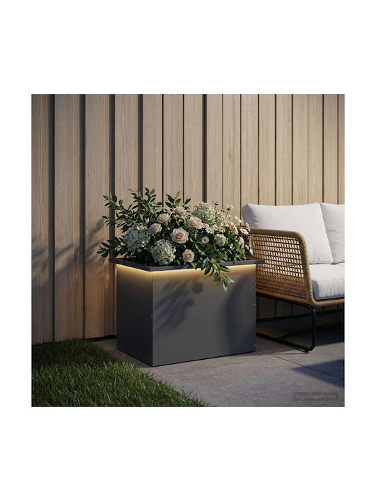 vidaXL Метална Кутия За Саксии Антрацит 40x60x40см