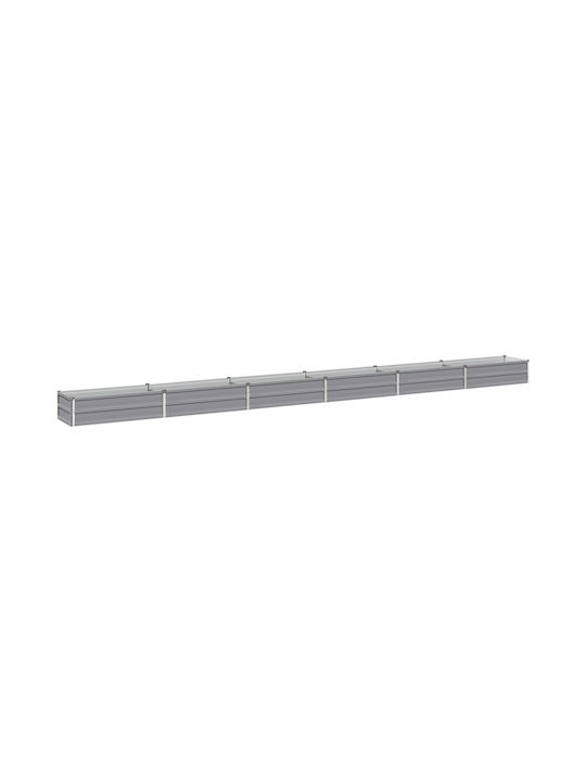 vidaXL Γλάστρα Μεταλλική Γκρι 480x40x24εκ.