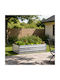 vidaXL Ghiveci Metalic Argintiu 100x80x24 cm