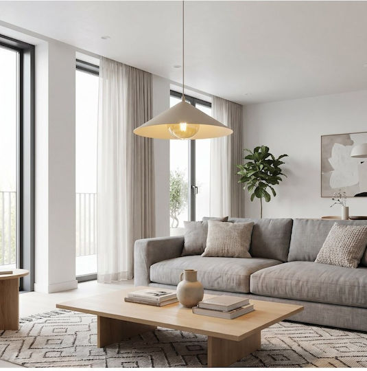 Emibig Beige Pendant Ceiling Light