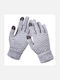 Graue Damen Gestrickte Handschuhe