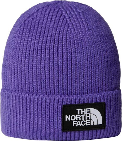 Logo Box Beanie Căciulă Pentru Bărbați Tricotată în Culoare Violet