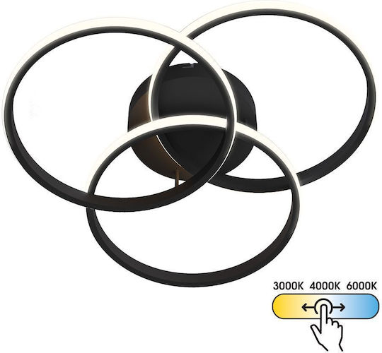 Vivalux MEDELIN-C Ceiling Light 49.4 cm Black with Integrated LED