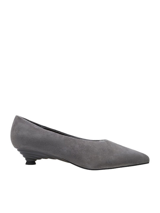 Wildleder Pumps Grau