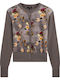 Damen Strickjacke Mittelgrau