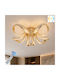 Keskor Plafonieră de Tavan 70cm Aurie cu LED Integrat