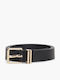 Leder Damen Gürtel Kette Schwarz