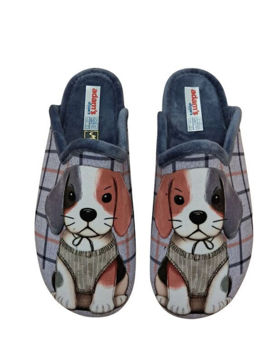 Adam's Shoes Adam's Damen Hausschuhe Blau